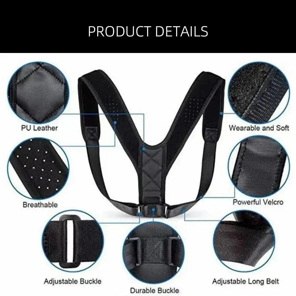 Back Posture Correction Belt | Breathable Hunchback & Sitting Posture Support for Men & Women